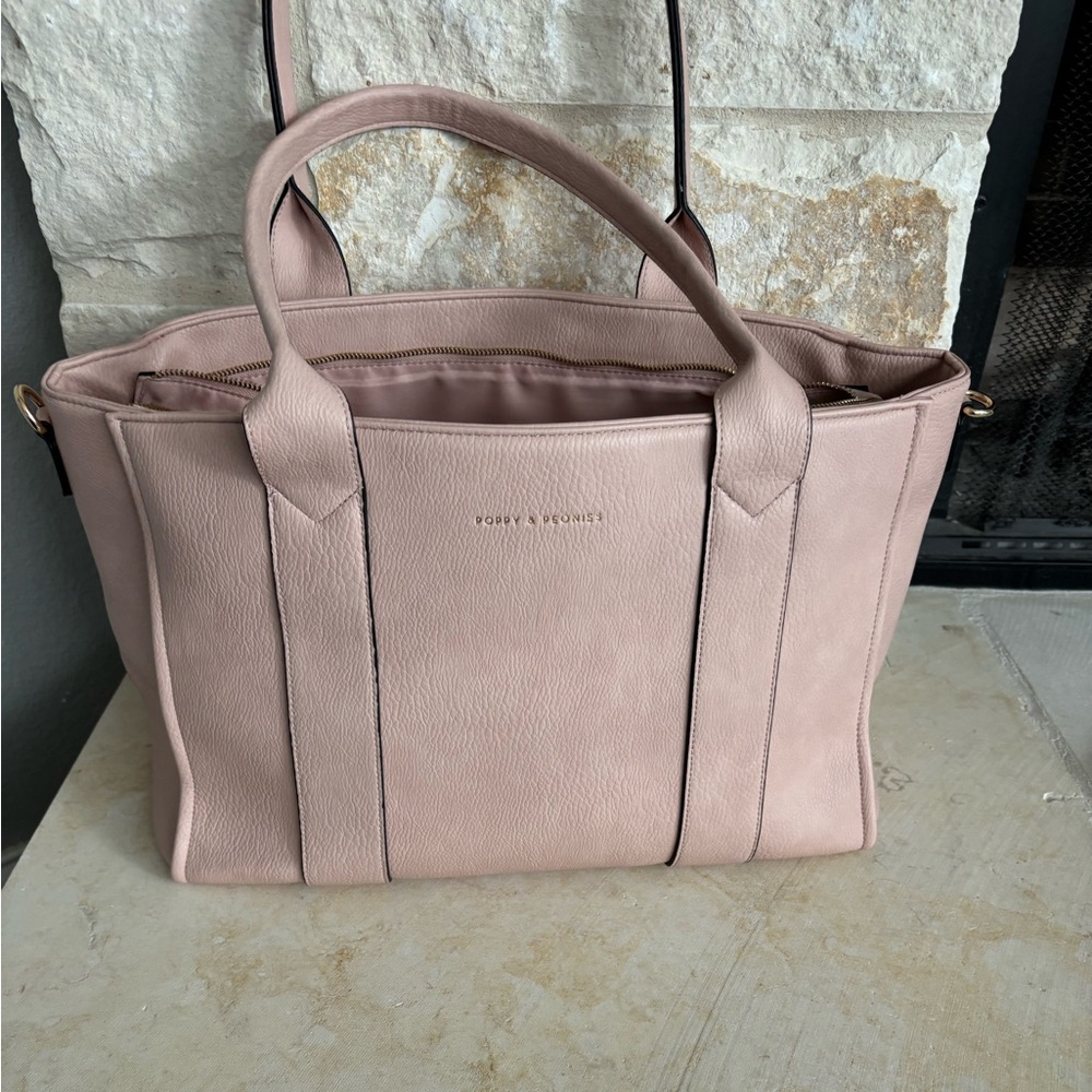 Poppy and Peonies Blush Pink Women's Muti-tasker tote